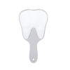 Dental mirror for patient in the shape of a tooth, White